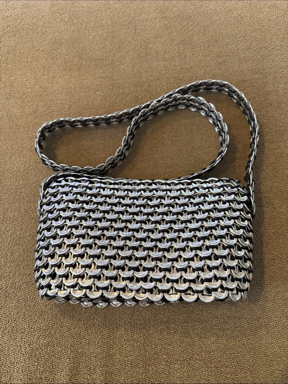 Handmade Upcycled Soda Pop Can Pull Tab Purse Bag (TD)